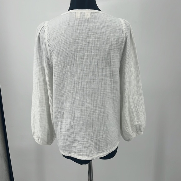 Universal Thread Goods Co. White Gauze Peasant Blouse Women's Sz. X-Small - Picture 2 of 8